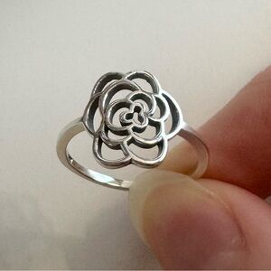 925 Sterling Silver Rose Ring